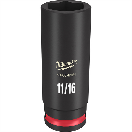 Milwaukee Tool SHOCKWAVE Impact Duty  3/8""Drive 11/16"" Deep 6 Point Socket