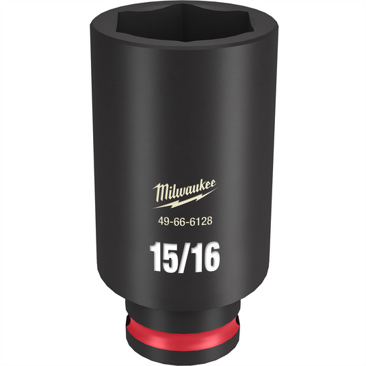 Milwaukee Tool SHOCKWAVE Impact Duty  3/8""Drive 15/16"" Deep 6 Point Socket