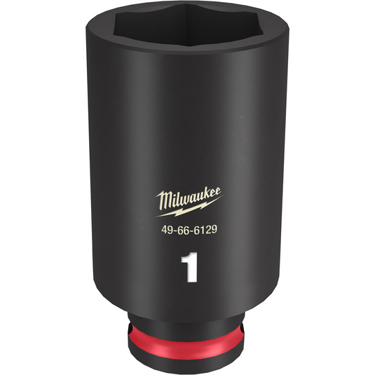Milwaukee Tool SHOCKWAVE Impact Duty 3/8""Drive 1"" Deep 6 Point Socket