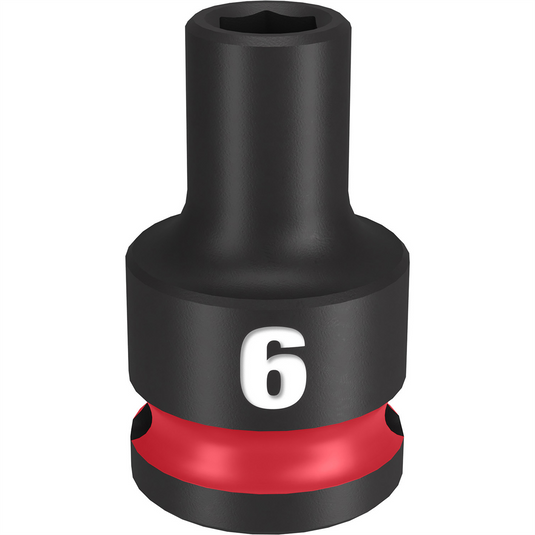 Milwaukee Tool SHOCKWAVE Impact Duty  3/8""Drive 6MM Standard 6 Point Socket