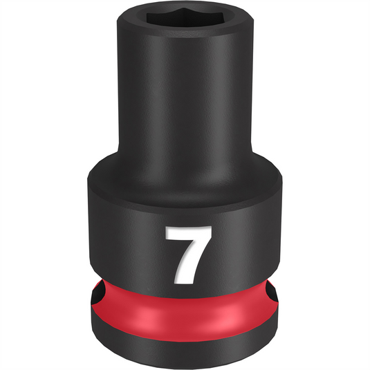 Milwaukee Tool SHOCKWAVE Impact Duty  3/8""Drive 7MM Standard 6 Point Socket