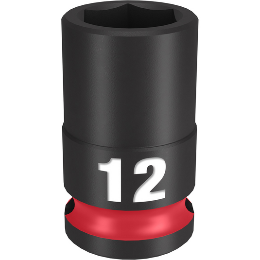 Milwaukee Tool SHOCKWAVE Impact Duty  3/8""Drive 12MM Standard 6 Point Socket