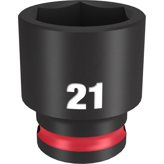 Milwaukee Tool SHOCKWAVE Impact Duty  3/8""Drive 21MM Standard 6 Point Socket