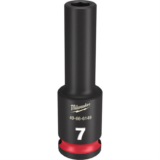 Milwaukee Tool SHOCKWAVE Impact Duty  3/8""Drive 7MM Deep 6 Point Socket