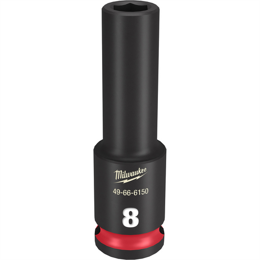 Milwaukee Tool SHOCKWAVE Impact Duty  3/8""Drive 8MM Deep 6 Point Socket