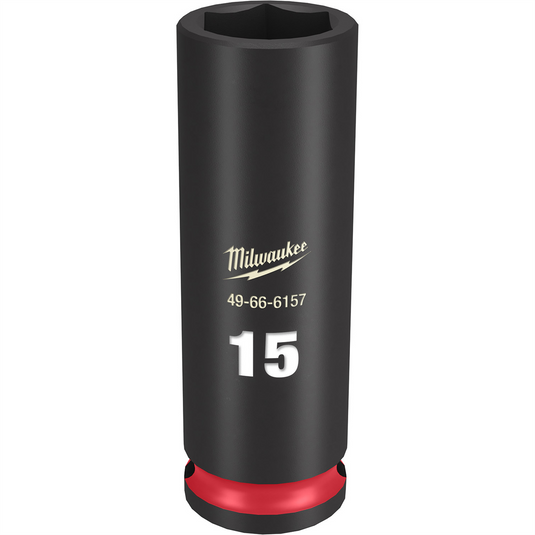 Milwaukee Tool SHOCKWAVE Impact Duty  3/8""Drive 15MM Deep 6 Point Socket