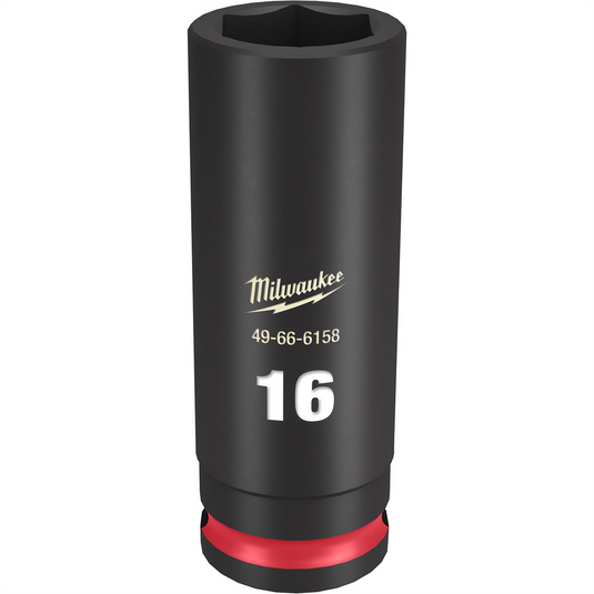 Milwaukee Tool SHOCKWAVE Impact Duty  3/8""Drive 16MM Deep 6 Point Socket