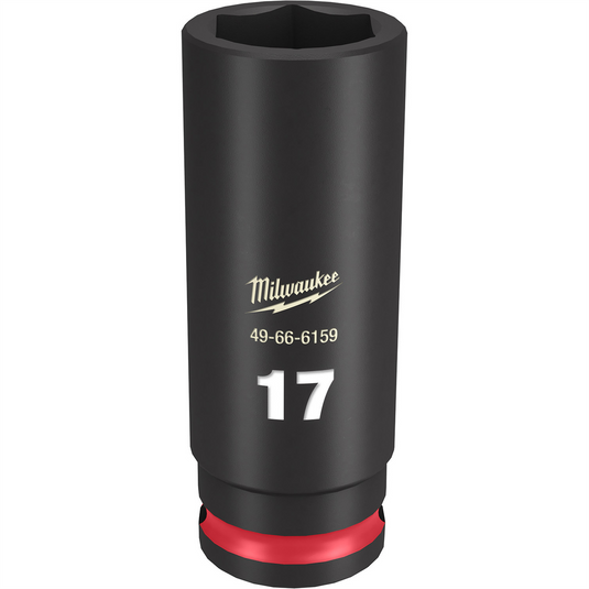 Milwaukee Tool SHOCKWAVE Impact Duty  3/8""Drive 17MM Deep 6 Point Socket