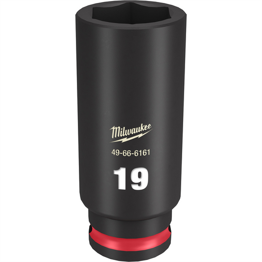 Milwaukee Tool SHOCKWAVE Impact Duty  3/8""Drive 19MM Deep 6 Point Socket