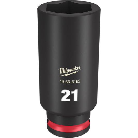 Milwaukee Tool SHOCKWAVE Impact Duty  3/8""Drive 21MM Deep 6 Point Socket