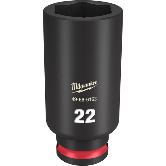 Milwaukee Tool SHOCKWAVE Impact Duty  3/8""Drive 22MM Deep 6 Point Socket