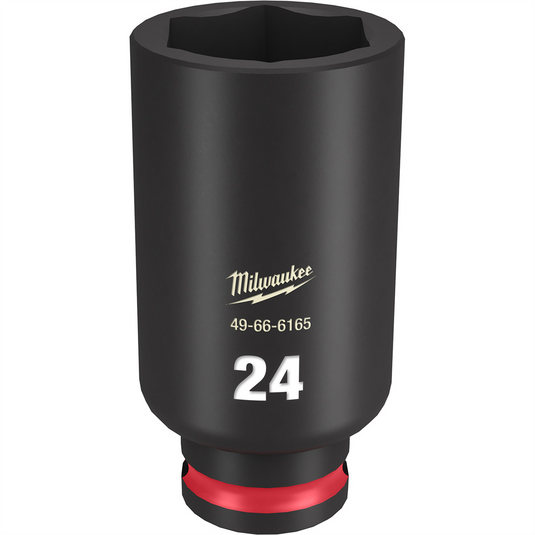 Milwaukee Tool SHOCKWAVE Impact Duty  3/8""Drive 24MM Deep 6 Point Socket