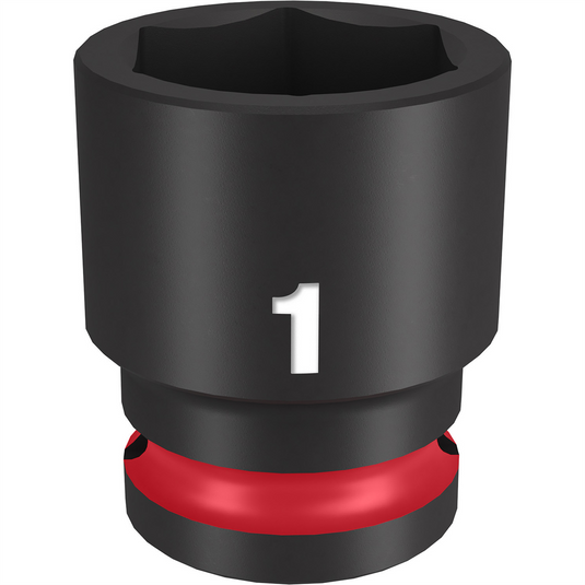 Milwaukee Tool SHOCKWAVE Impact Duty  1/2""Drive 1"" Standard 6 Point Socket