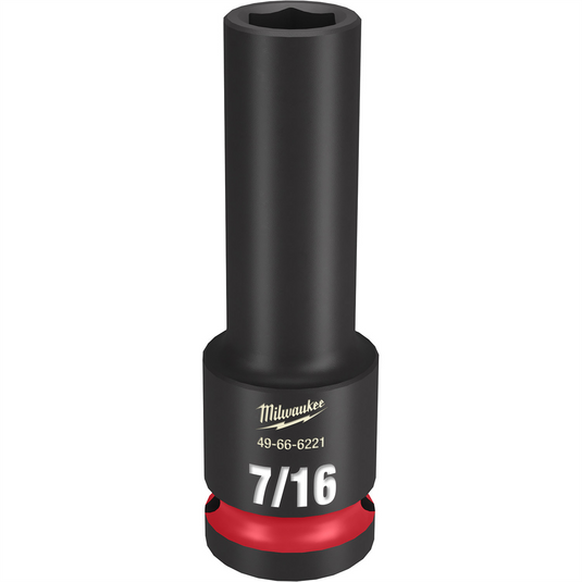 Milwaukee Tool SHOCKWAVE Impact Duty  1/2""Drive 7/16"" Deep 6 Point Socket