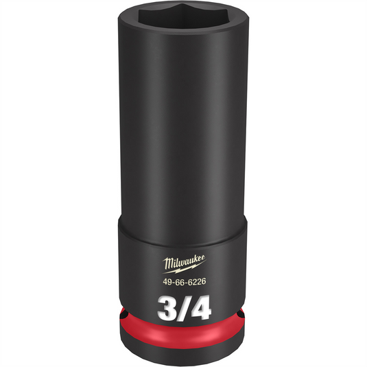 Milwaukee Tool SHOCKWAVE Impact Duty  1/2""Drive 3/4"" Deep 6 Point Socket