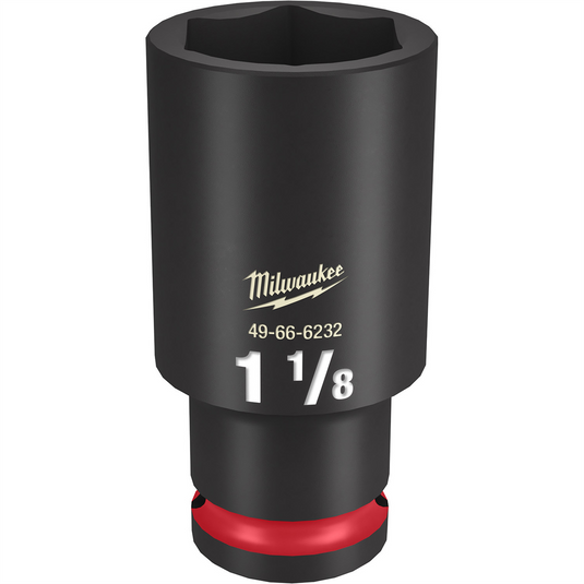 Milwaukee Tool SHOCKWAVE Impact Duty  1/2""Drive 1-1/8"" Deep 6 Point Socket
