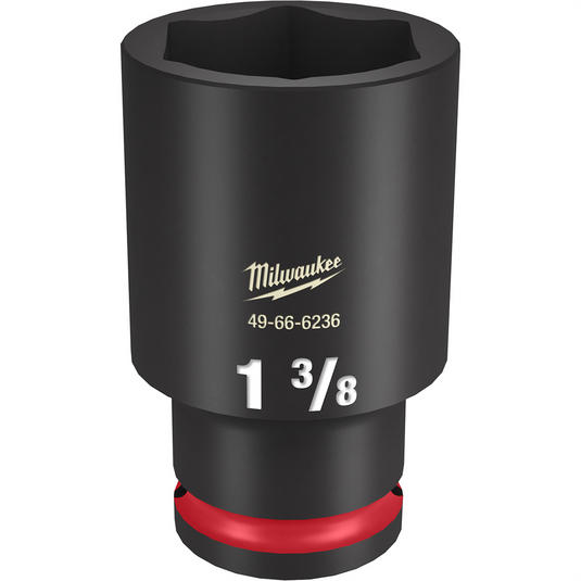 Milwaukee Tool SHOCKWAVE Impact Duty  1/2""Drive 1-3/8"" Deep 6 Point Socket