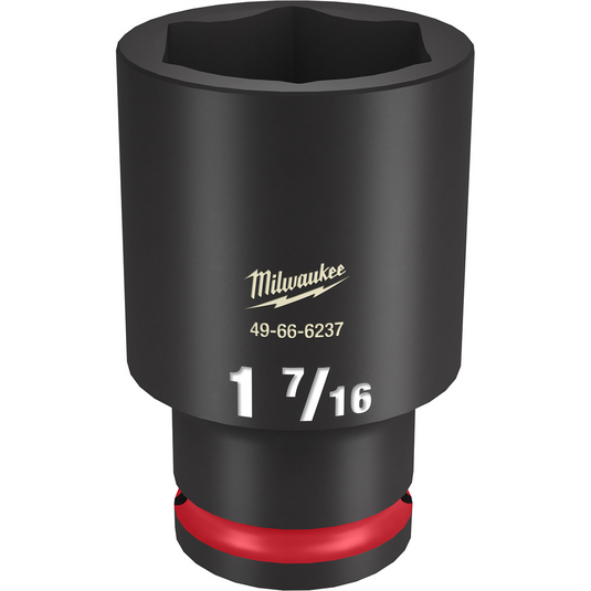 Milwaukee Tool SHOCKWAVE Impact Duty  1/2""Drive 1-7/16"" Deep 6 Point Socket