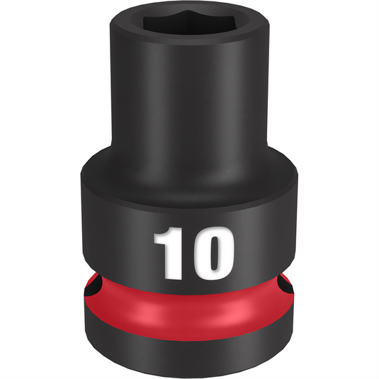 Milwaukee Tool SHOCKWAVE Impact Duty  1/2""Drive 10MM Standard 6 Point Socket