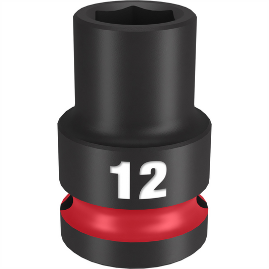 Milwaukee Tool SHOCKWAVE Impact Duty  1/2""Drive 12MM Standard 6 Point Socket