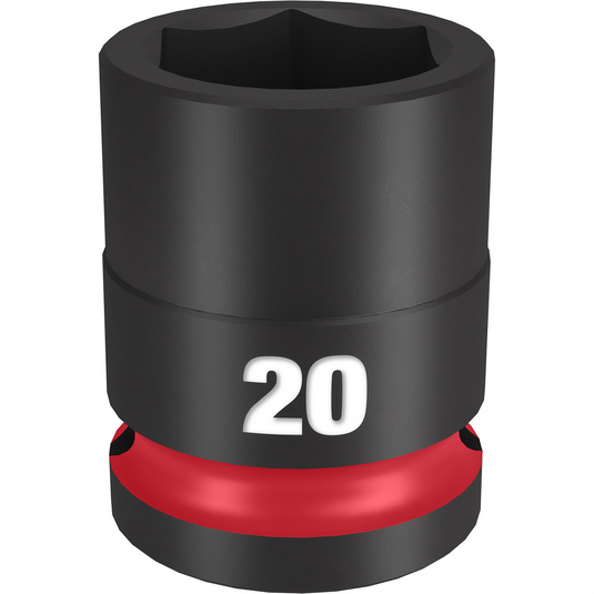 Milwaukee Tool SHOCKWAVE Impact Duty  1/2""Drive 20MM Standard 6 Point Socket
