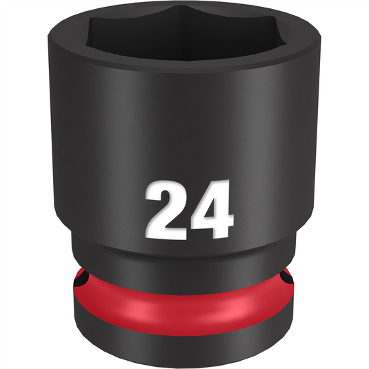 Milwaukee Tool SHOCKWAVE Impact Duty  1/2""Drive 24MM Standard 6 Point Socket