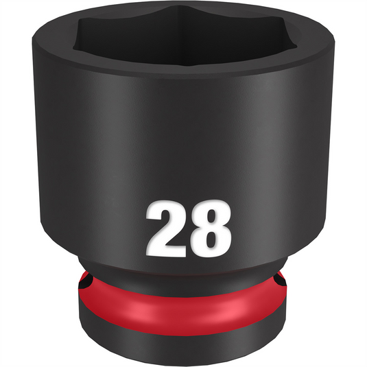 Milwaukee Tool SHOCKWAVE Impact Duty  1/2""Drive 28MM Standard 6 Point Socket