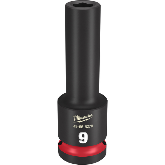 Milwaukee Tool SHOCKWAVE Impact Duty  1/2""Drive 9MM Deep 6 Point Socket