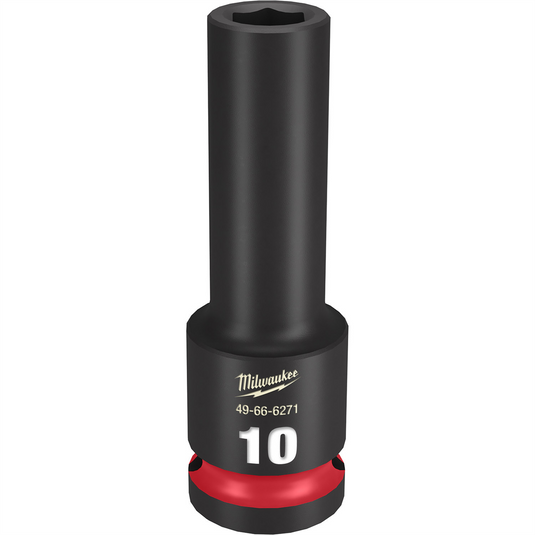 Milwaukee Tool SHOCKWAVE Impact Duty  1/2""Drive 10MM Deep 6 Point Socket