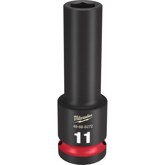Milwaukee Tool SHOCKWAVE Impact Duty  1/2""Drive 11MM Deep 6 Point Socket