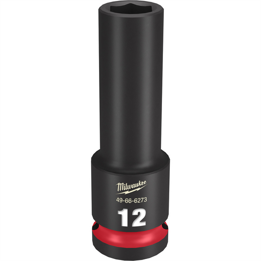 Milwaukee Tool SHOCKWAVE Impact Duty  1/2""Drive 12MM Deep 6 Point Socket
