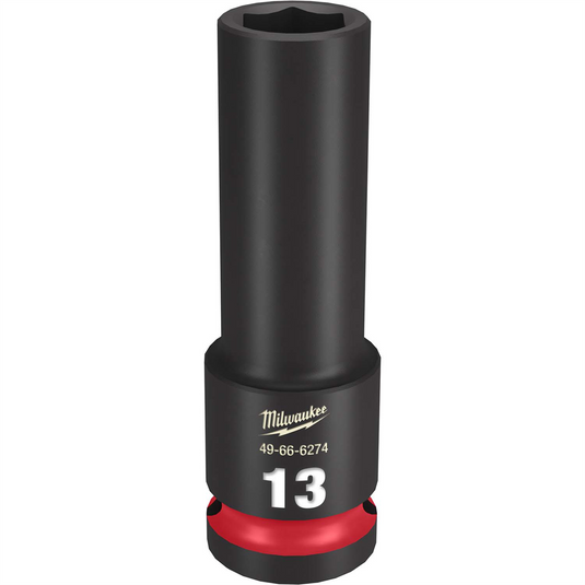 Milwaukee Tool SHOCKWAVE Impact Duty  1/2""Drive 13MM Deep 6 Point Socket