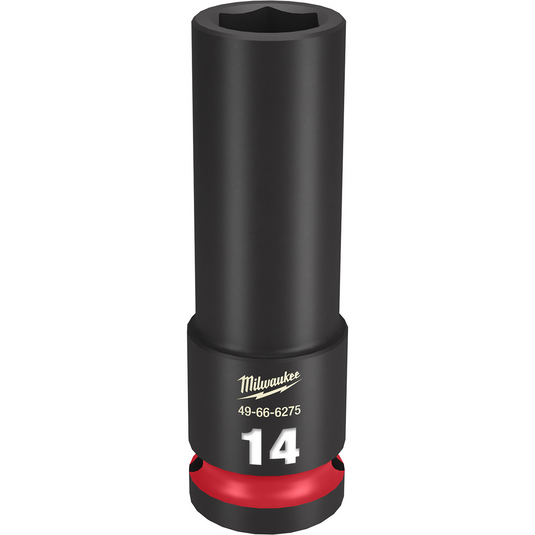 Milwaukee Tool SHOCKWAVE Impact Duty  1/2""Drive 14MM Deep 6 Point Socket