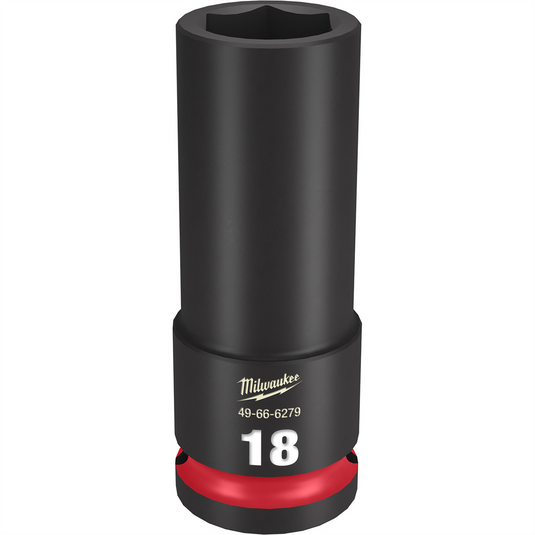 Milwaukee Tool SHOCKWAVE Impact Duty  1/2""Drive 18MM Deep 6 Point Socket