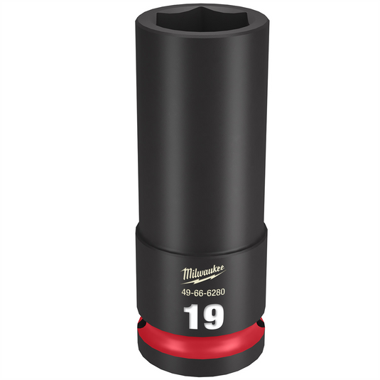 Milwaukee Tool SHOCKWAVE Impact Duty  1/2""Drive 19MM Deep 6 Point Socket
