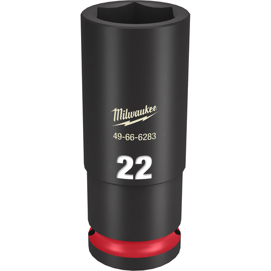 Milwaukee Tool SHOCKWAVE Impact Duty  1/2""Drive 22MM Deep 6 Point Socket