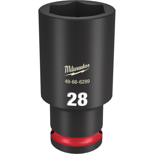 Milwaukee Tool SHOCKWAVE Impact Duty  1/2""Drive 28MM Deep 6 Point Socket