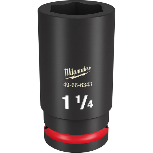 Milwaukee Tool SHOCKWAVE Impact Duty  3/4""Drive 1-1/4"" Deep 6 Point Socket