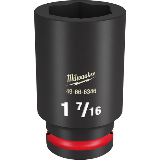 Milwaukee Tool SHOCKWAVE Impact Duty  3/4""Drive 1-7/16"" Deep 6 Point Socket