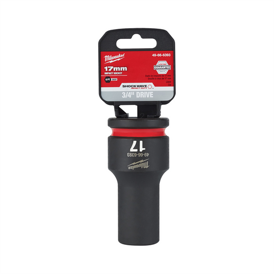 Milwaukee Tool SHOCKWAVE Impact Duty  3/4""Drive 17MM Deep 6 Point Socket