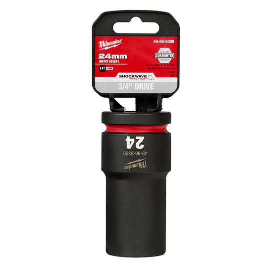 Milwaukee Tool SHOCKWAVE Impact Duty  3/4""Drive 24MM Deep 6 Point Socket