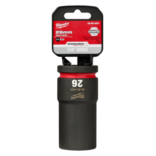 Milwaukee Tool SHOCKWAVE Impact Duty  3/4""Drive 26MM Deep 6 Point Socket