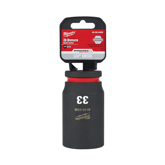 Milwaukee Tool SHOCKWAVE Impact Duty  3/4""Drive 33MM Deep 6 Point Socket