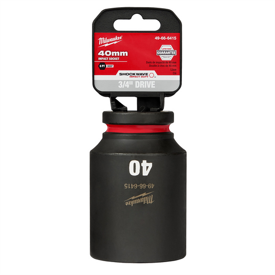 Milwaukee Tool SHOCKWAVE Impact Duty  3/4""Drive 40MM Deep 6 Point Socket