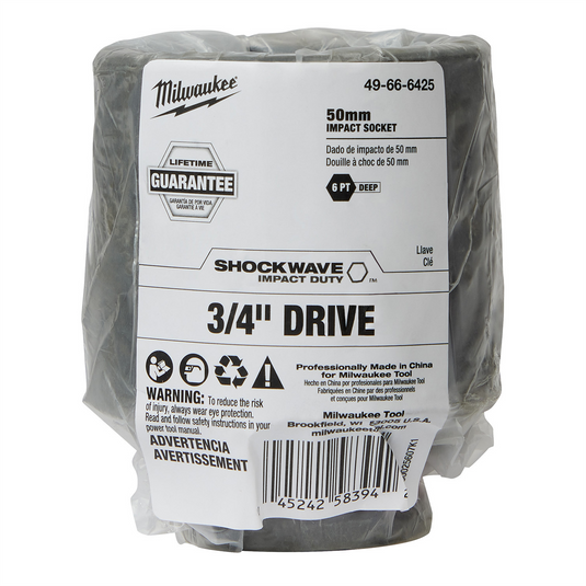 Milwaukee Tool SHOCKWAVE Impact Duty  3/4""Drive 50MM Deep 6 Point Socket
