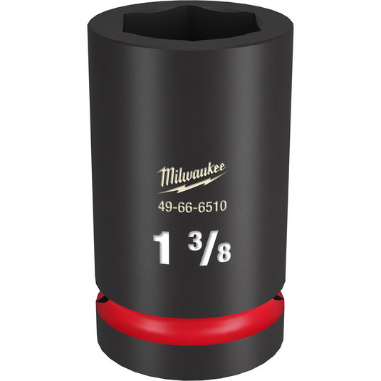 Milwaukee Tool SHOCKWAVE Impact Duty  1""Drive 1-3/8"" Deep 6 Point Socket