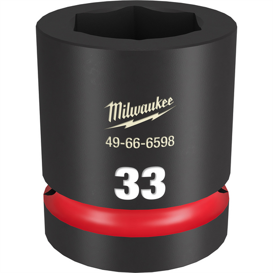 Milwaukee Tool SHOCKWAVE Impact Duty  1""Drive 33MM Standard 6 Point Socket