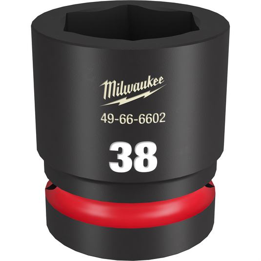 Milwaukee Tool SHOCKWAVE Impact Duty  1""Drive 38MM Standard 6 Point Socket