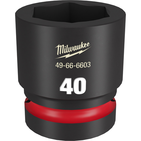 Milwaukee Tool SHOCKWAVE Impact Duty  1""Drive 40MM Standard 6 Point Socket
