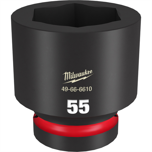 Milwaukee Tool SHOCKWAVE Impact Duty  1""Drive 55MM Standard 6 Point Socket